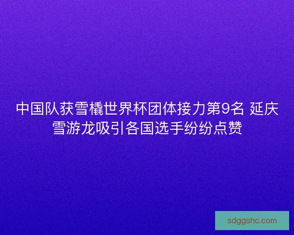 中国队获雪橇世界杯团体接力第9名 延庆雪游龙吸引各国选手纷纷点赞