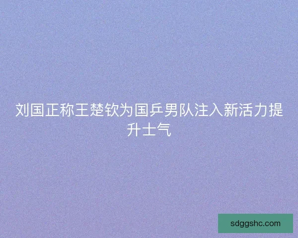 刘国正称王楚钦为国乒男队注入新活力提升士气